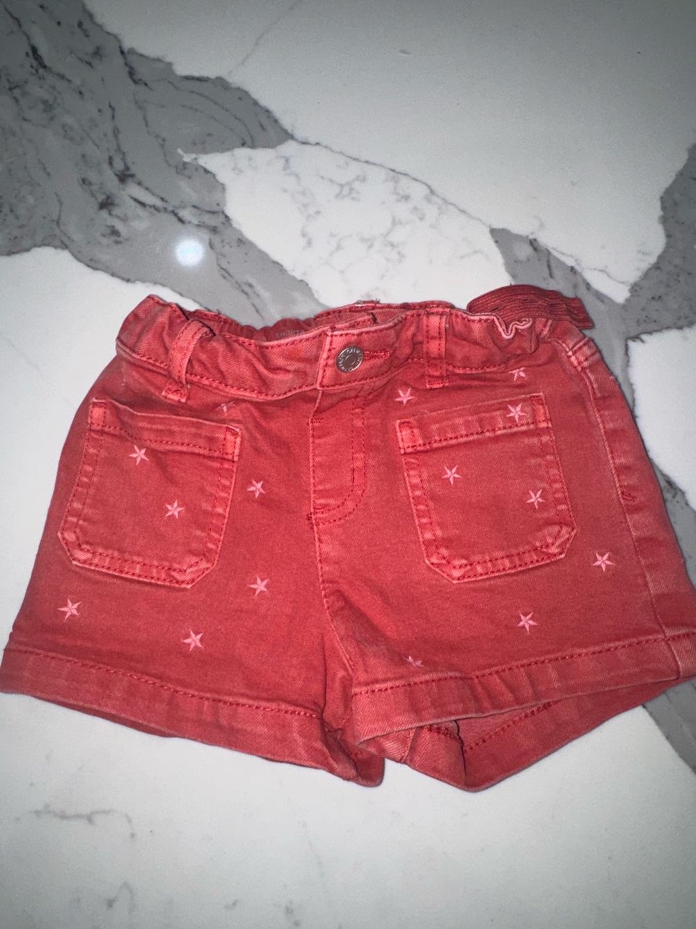 Cat & Jack Red Star Print Girls' Shorts